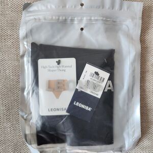 Leonisa Women's M Black High Tech High‎ Waisted Shaper Thong NWT